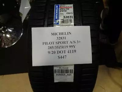 1 New Michelin Pilot Sport As3+ P 285 35 19 99y Tires Wo Label 32831 Q0 • $351.86