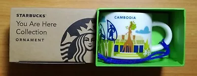 Starbucks You Are Here Series Mini Mug Ornament 2 FL OZ / 59 Ml  2018 Cambodia • $39.85