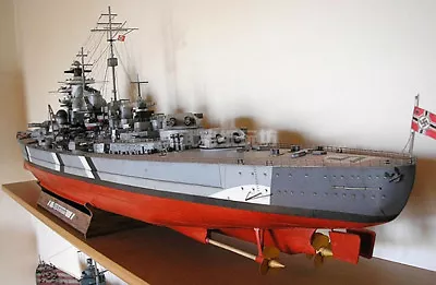 1:200 Scale German Battleship Bismarck DIY Handcraft Paper Model Kit • $100