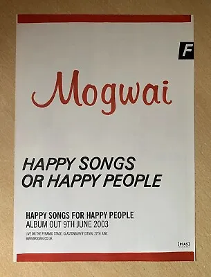 Original Mogwai Happy Songs Full Page Magazine Promo Advert 2003 • $5.04