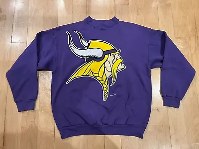 Vintage 1995 Minnesota Vikings NFL Tultex Football Sweatshirt Large Logo Only • $44.99