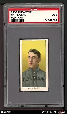 1909 T206 Nap Lajoie Portrait Naps (Indians) HOF VARIATION PSA 5 - EX • $5750