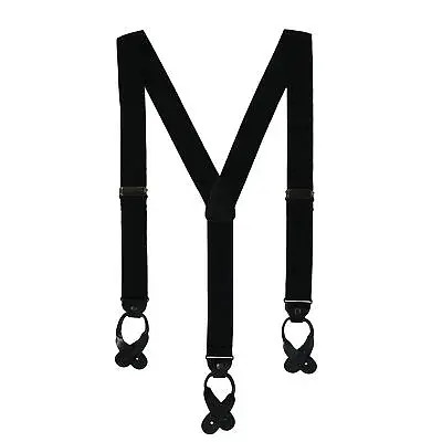 New CTM Men's Canvas Button-End Old West Suspenders (Tall Available) • $23.94