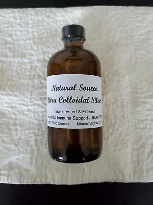 3 Bottles Of Natural Source Ultra Colloidal Silver - Three 8oz Glass Bottles • $37.90