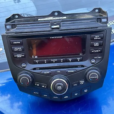 03 04 05 06 07 HONDA Accord Radio Stereo 6 Disc Changer CD Player 7BX0 Coupe EX • $149