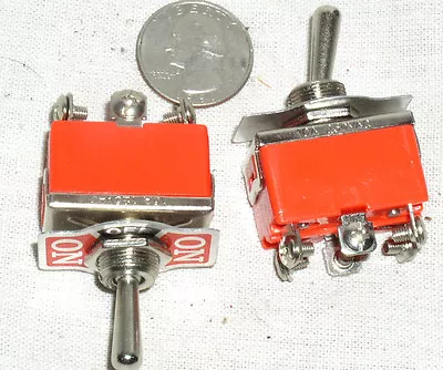 2 New Dpdt On-off-momentary Toggle Switch 15 A Amp 15a On-off-spring One Way Usa • $6.99