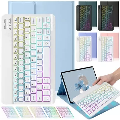 For IPad 5/6/7/8/9th/10th Gen Air 4/5th Pro 11 Backlit Keyboard Smart Case Cover • £15.59