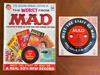 Bonus Record Included!  Worst From MAD MAGAZINE #2- FINE -  1959 • $119.99