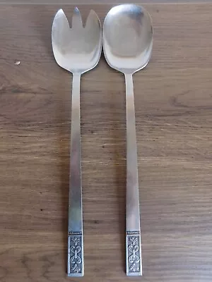 Vintage Retro Stainless Steel Salad Servers Japan • $15