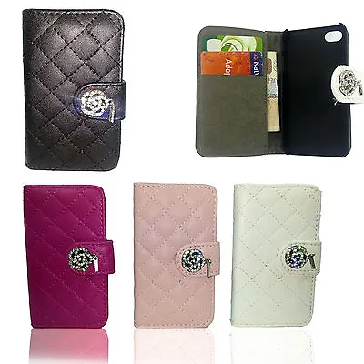 Quilted Designer Diamond Leather Book Flip Wallet Case Cover For S3 4 5 NEO 6810 • £3.98