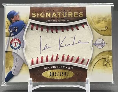 2009 SWEET SPOT SIGNATURES RED STITCH BLUE INK #SIK IAN KINSLER /150 Rangers • $19.99