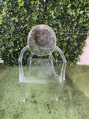 Kartell Loulou Ghost Kids Chair With Bear Print  • £50