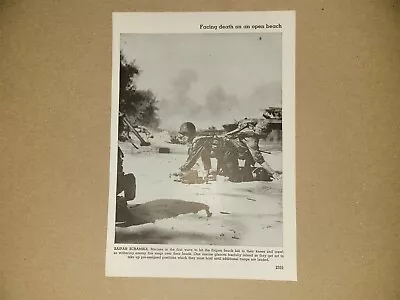 Saipan Beach Marines 1946 World War 2 WW2 Picture Sheet • $16