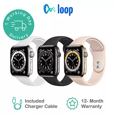 $384 • Buy Apple Watch Series 6 Stainless - 40mm 44mm *All Colours* Black Band - Very Good