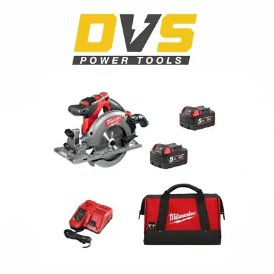 Milwaukee M18CCS55-0 18V Fuel Brushless Circular Saw2xM18B5Charger And Bag • £339.95