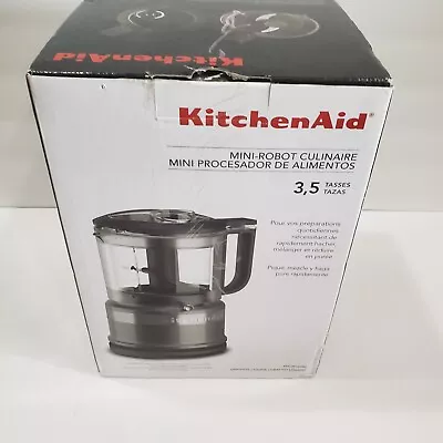 NEW IN BOX KitchenAid Mini Food Processor 3.5 Cup In Liquid Graphite (Boxed) • $48