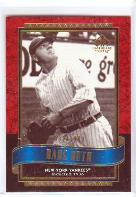 Babe Ruth 2003 Upper Deck SP Short Print Card #1 New York Yankees 0387/1299 • $4.29