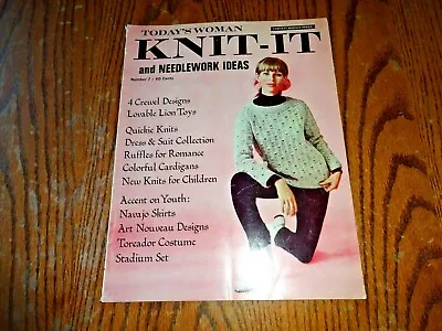 $8.99 • Buy Vintage Today’s Woman Knit-It 1968 Crochet Needlework Patterns Toys Sweaters