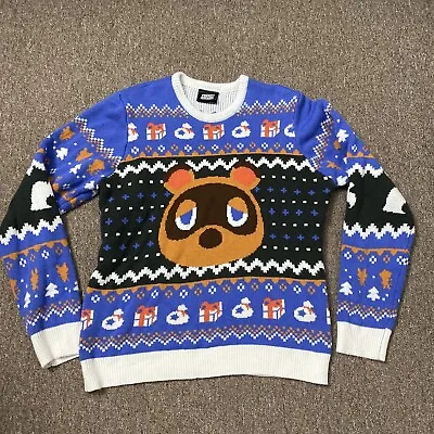 $75 • Buy Animal Crossing Size 2X Tom Nook Ugly Christmas Sweater Genuine Nintendo