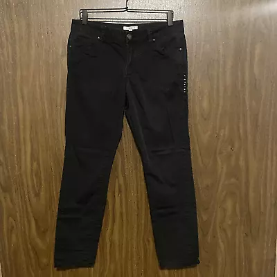 Cabi #798 Women's Sateen Bree Skinny Black Pants Style Stretch Cotton Sz 10 • $16.98