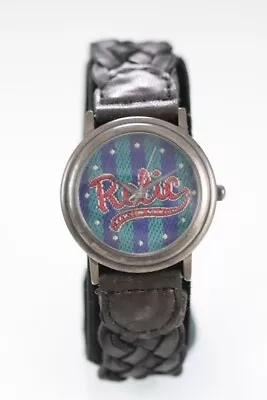 Relic Watch Men Stainless Steel Gunmetal WR Black Leather Red Green Blue Quartz • $34.93