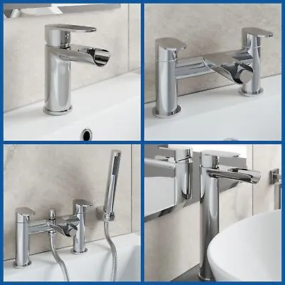 Bathroom Waterfall Tap Sets Mono Basin Mixer High Rise Bath Filler Shower Mixer • £59.99