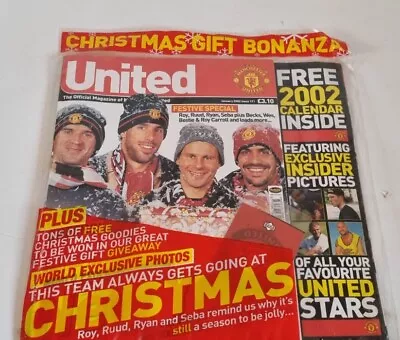 Rare Unopened Inside United Man United FC January 2002 Issue 111 • £39.99