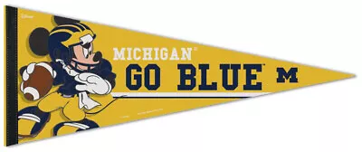 Michigan Wolverines MICKEY MOUSE QB NCAA Disney Premium Felt Collectors PENNANT • $16.19