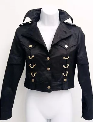 Vampire Collar Chains Crop Visual Kei Goth Punk Cyber Shrug Club Jrock Jacket • $119.95