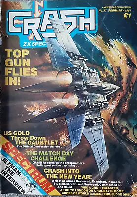 CRASH - Sinclair ZX Spectrum Magazine - Issue # 37 - February 1987 - RARE • £5.99