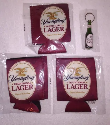 Yuengling Lager Beer Bottle Can Koozie Coozie  & 1 Keychain Bottle New • $9.95