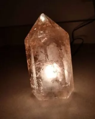 Smokey Quartz Point Lamp Light Crystal 5.5  Tower • $105