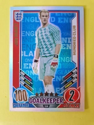 £3.80 • Buy England Joe Hart 100 Club Match Attax Euro 2012 #210 Blue Back Rare Card 