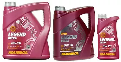 £13.40 • Buy Mannol Legend Ultra 0W20 GF-5 Fully Synthetic PAO Ester Engine Oil STJLR.51.5122