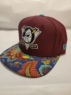 Anaheim Mighty Ducks New Era 9Fifty Vintage Hockey Snapback Hat! Custom! 1 Of 1! • $49.99