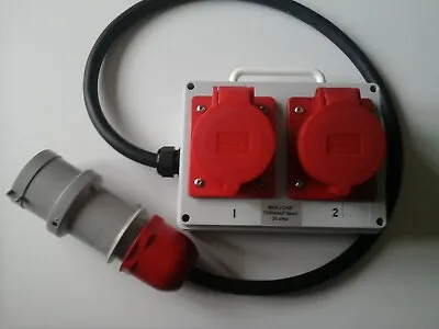 £99 • Buy 63amp Plug To Twin 32amp Stocks.c/w 10mm Cable