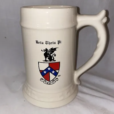 VINTAGE Beta Theta Pi Fraternity Ceramic Mug Beer Stein Read • $14.99