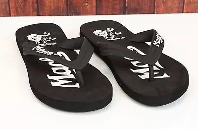 Men's Black Mack Truck Bulldog Logo Thongs Flip Flops Sandals Size Small NEW • $15