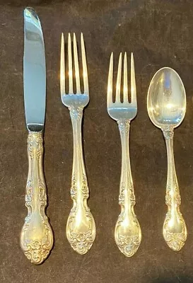 Gorham Melrose Sterling Flatware For 8 With 4 Pieces Per Setting Total 32 Pieces • $1500