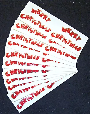 Mrs Grossman Ten 2x6  Merry Christmas Sticker Sheets Printed On Foil • $10.75