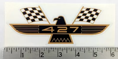 Vintage Ford Galaxie Thunderbird 427 Gold/black Sticker Decal 6 X2.3  • $7