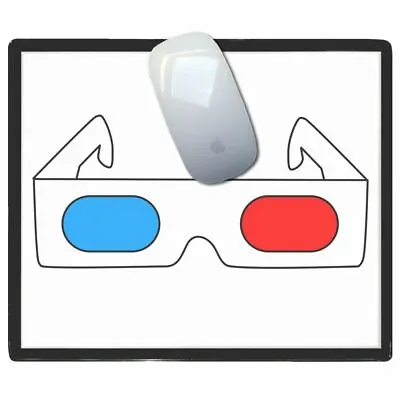 3D Glasses - Thin Pictoral Plastic Mouse Pad Mat BadgeBeast • £6.99