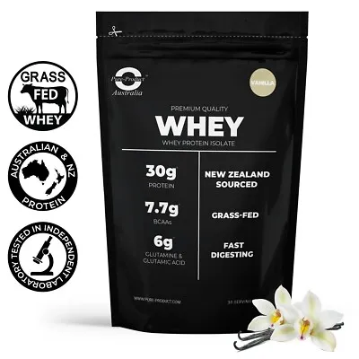 5kg Whey Protein Isolate Powder  Wpi  100% Grass-fed  Vanilla • $196