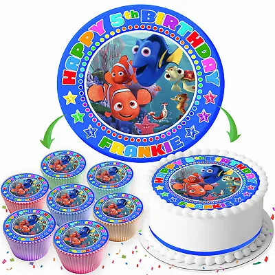 Nemo & Friends Birthday Personalised Edible Cake Topper & Cupcake Toppers Iv314 • £5.09