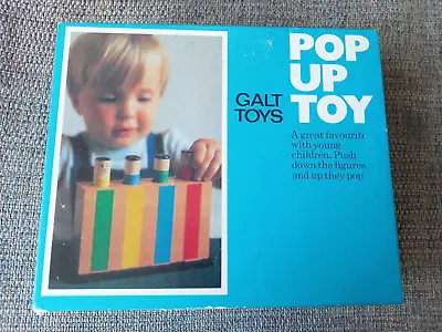 Vintage 1970s 1980s Boxed Galt Pop Up Toy Wooden Baby Gift • £9.99