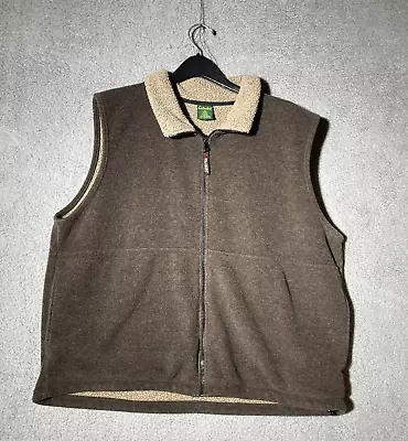 CABELA'S POLARTEC Men's Large Brown Full Zipper Fleece Vest • $25.99