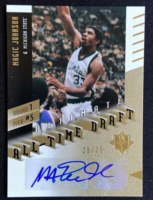 2010 UD ULTIMATE COLLECTION MAGIC JOHNSON AUTO /25 Michigan State Lakers MINT • $128.68