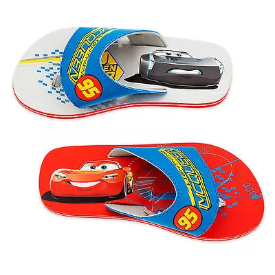 Disney Store Cars Lightning McQueen Flip Flops Sandals Shoes Boy Size 11/12  • $29.99