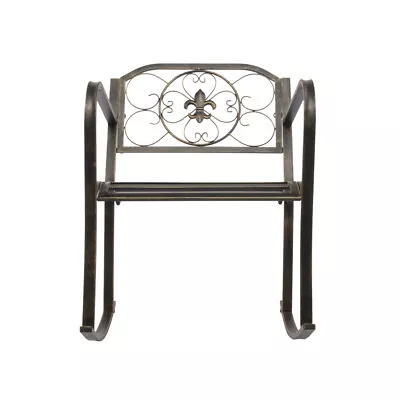 Rocking Chair Outdoor Metal Bronze Vintage Style Garden Seat For Patio Garden • $69