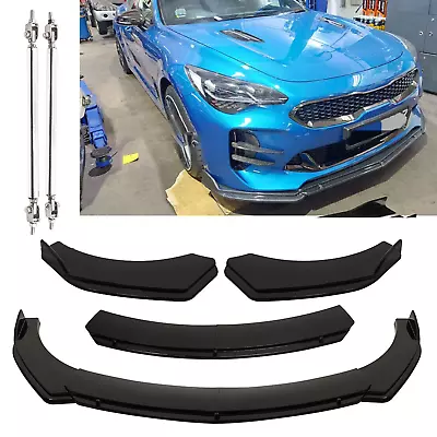 Front Bumper Lips Splitter Spoiler Body Kit +Strut Rods For Kia Stinger V+ • $69.99